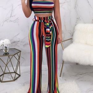 2 piece multicolored set